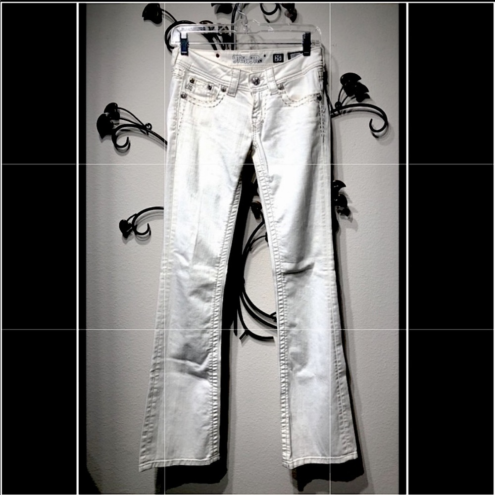 Miss Me Lightweight White Jeans